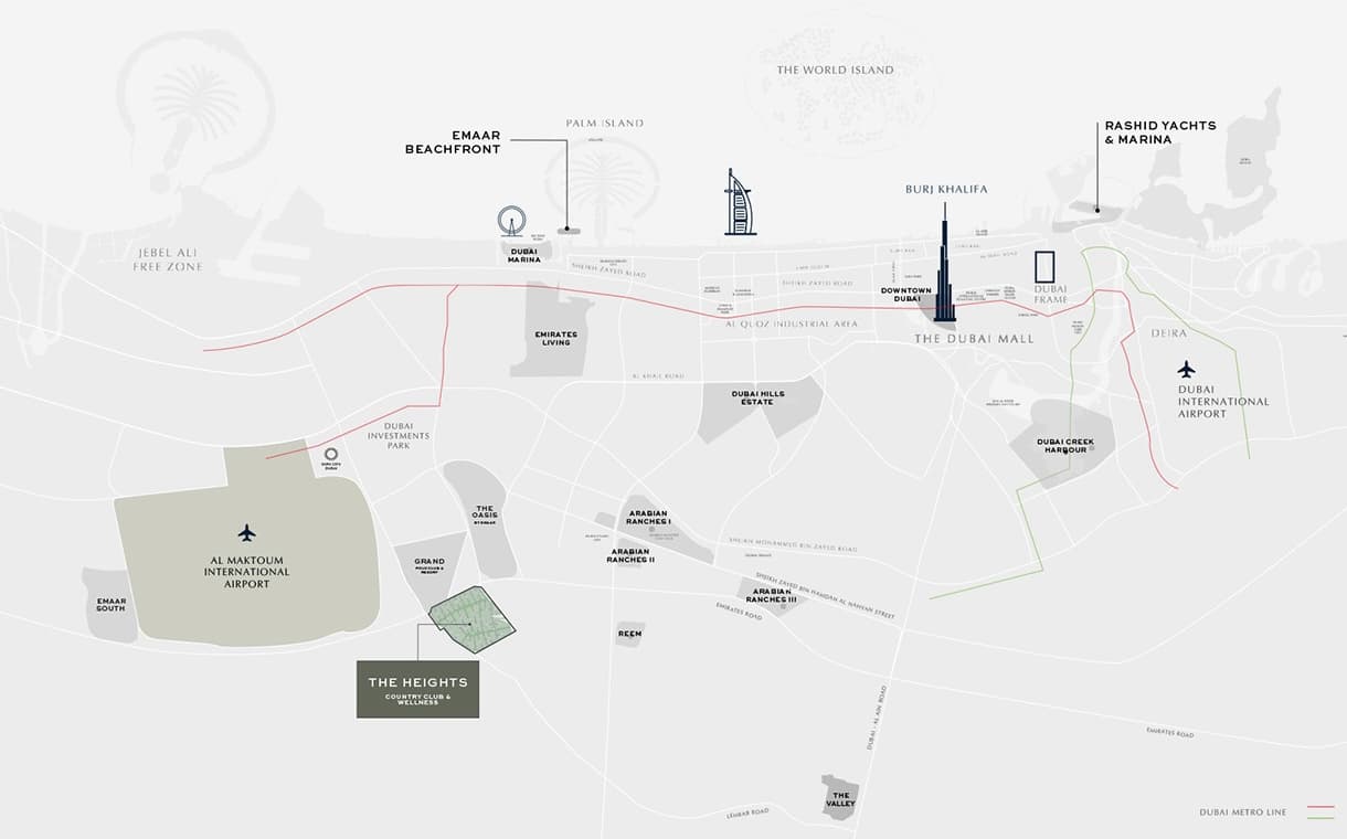 The Heights Location Map